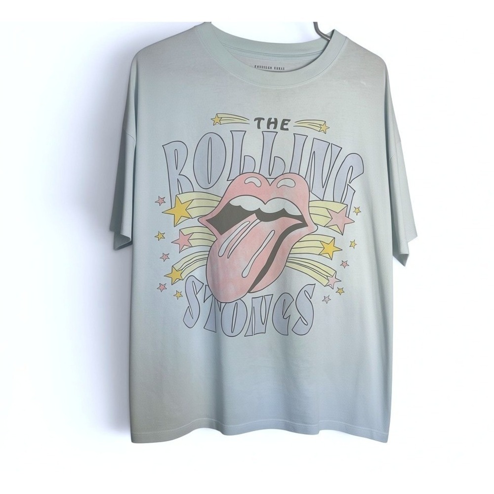 Oversized Rolling Stones Band Tee American Eagle Women M Graphic Rock T Shirt